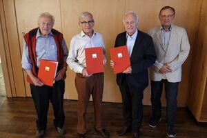 Alfred Hermann, Gerhard Schimpf, Dieter Bossert, Werner Kapitza (v.l.n.r.)